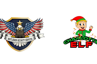 create wonderful eye catching eagle and elf logo for you in one day