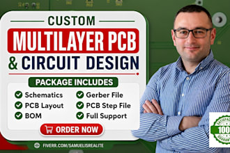 create a multilayer pcb design, pcb layout and circuit schematics in kicad