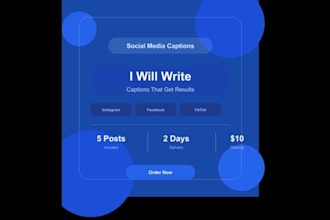 write social media captions for your business
