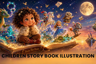 children story, children book illustration and children story book illustration