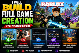 develop your roblox game, combat system, movement, and animations