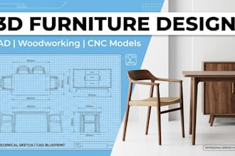 create 3d furniture models for woodworking