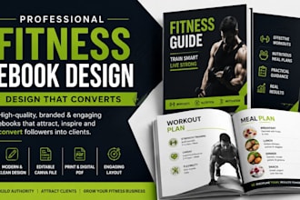 design fitness ebook, workout guide canva lead magnet for coaches