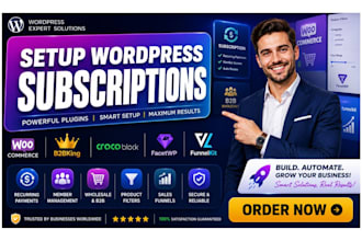 setup wordpress subscriptions woocommerce b2bking crocoblock facetwp funnelkit