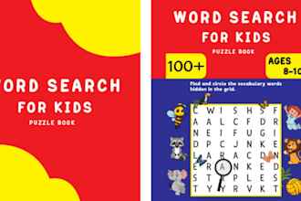 create puzzle books, word search, sudoku, mazes, activity books for amazon KDP