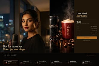design your brand identity kit with color system, typography, and landing page