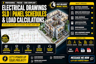 create electrical drawings sld panel schedules and load calculations