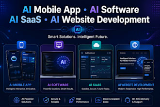 custom ai mobile app, ai software, ai saas platforms, ai websites, ai developer