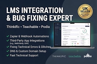 fix errors integrate zapier and automate thinkific teachable podia school