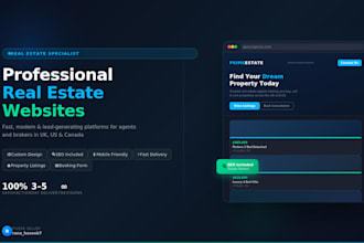 build a professional real estate agent website with SEO and lead generation