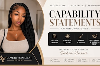 design capability statement for your business  government contract