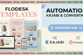 create flodesk integration with kajabi or convertkit flodesk email templates