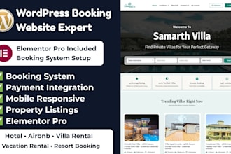 create a vacation rental, villa rental, airbnb booking website