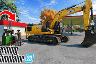 design 3d farming simulator ready for game, military vehicle, excavator, blend
