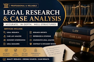 professional legal research and case analysis