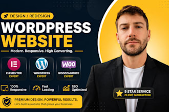 create wordpress website redesign wordpress website wordpress elementor bug fix