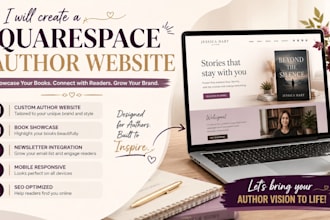 create a squarespace website for authors and self published authors