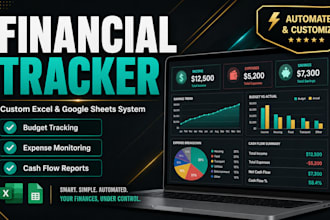 create financial tracker spreadsheet in excel or google sheets