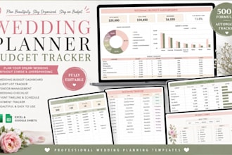 wedding planners spreadsheet wedding budget tracker events planner trackers