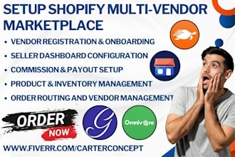 setup shopify multi vendor marketplace garnet webkul omnivore koongo kark