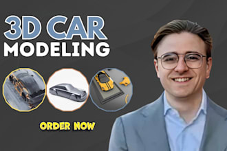 do 3d car modeling with high interior and exterior and blender car for printing