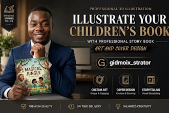 illustrate your children book with professional story book art
