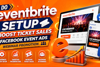 do eventbrite setup, boost ticket sales, facebook event ads, webinar promotion