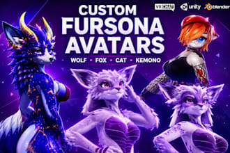 design furry vrchat avatar kemono fursona wolf cat fox dragon roleplay character