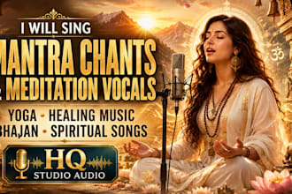 sing mantra chant, guided meditation, relaxing, yoga, healing music, bhajan song