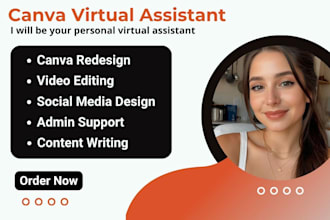 be your personal canva assistant administrative virtual assistant