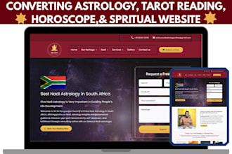 build astrology website with booking features tarot reading horoscope website