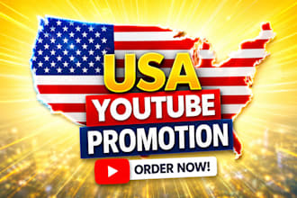 do USA youtube channel promotion for USA views subscribers and growth
