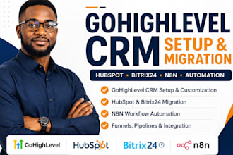 setup gohighlevel hubspot bitrix24 migrate gohighlevel notion n8n automation