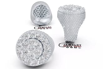 make custom cluster diamond ring, solitaire ring, iced out halo ring, pavé ring