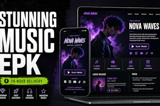 design a stunning electronic press kit epk for musicians and artist
