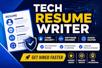 write tech resume cyber security software engineer and scrum master cv