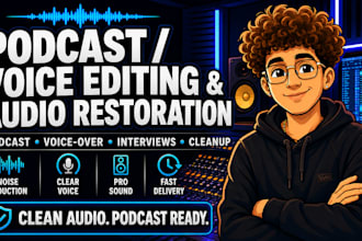 professionally edit and mix your podcast audio