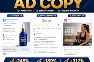 write high converting facebook ad copy and instagram ads