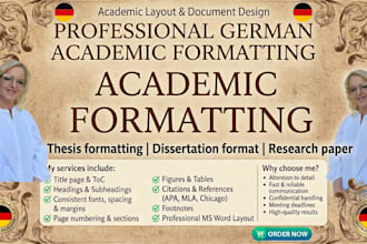 professionally format your german thesis dissertation and research paper