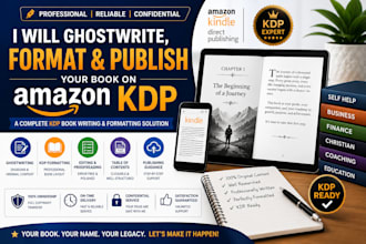 ghostwrite format and publish your amazon KDP ebook, book formating ebook writer