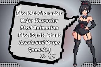 make pixel art character nsfw pixel sprite sheet pixel animation game art rpg