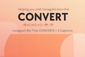 rewrite your instagram bio for more followers and 5 captions