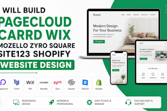 build pageclood carrd wix mozello zyro square site123 shopify website design