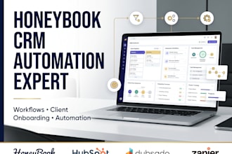 set up honeybook CRM, workflows, automations and onboarding systems