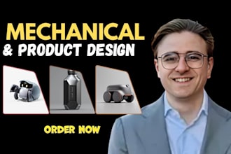 design mechanical 3d model or 3d product design and drawing for manufacturing