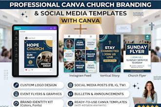 create professional canva church branding and social media templates