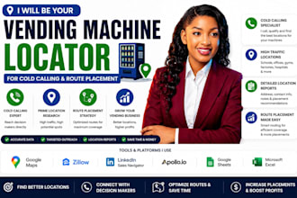 be your vending machine locator for cold calling and route placement