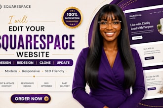 redesign, rebuild, edit or clone your squarespace website, revamp squarespace
