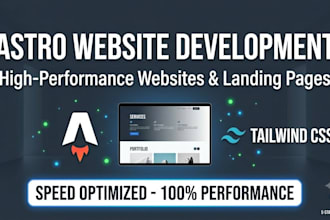 build a high performance website or landing page using astro