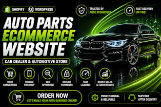 build auto parts ecommerce website car dealer automotive and accessories store